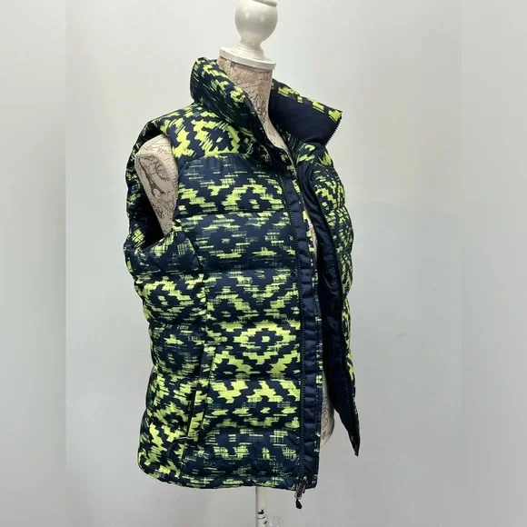 THE NORTH FACE Women’s Navy and yellow NUPTSE 2 Puffer vest size M - Picture 8 of 14